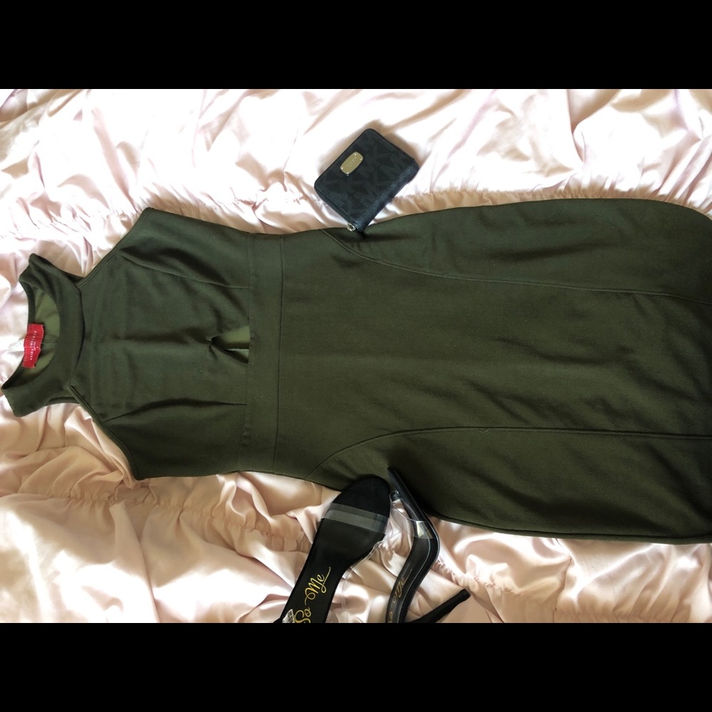 Olive green dress